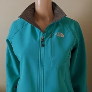 North Face Apex Bionic zip up teal jacket, women's small